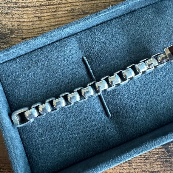 David Yurman Exotic Stone ID Bracelet w/ Red Agate - 7mm - 8.5" - RARE - Picture 5 of 16